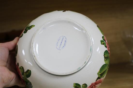 A Wemyss bowl and cup bowl diameter 19cm